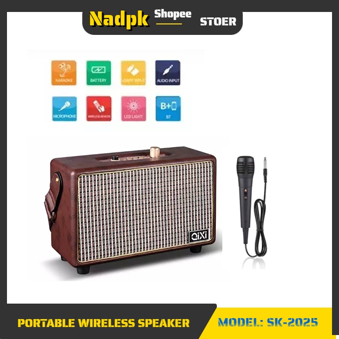 SK2025 Retro Bluetooth wooden speaker Wireless outdoor Bluetooth retro