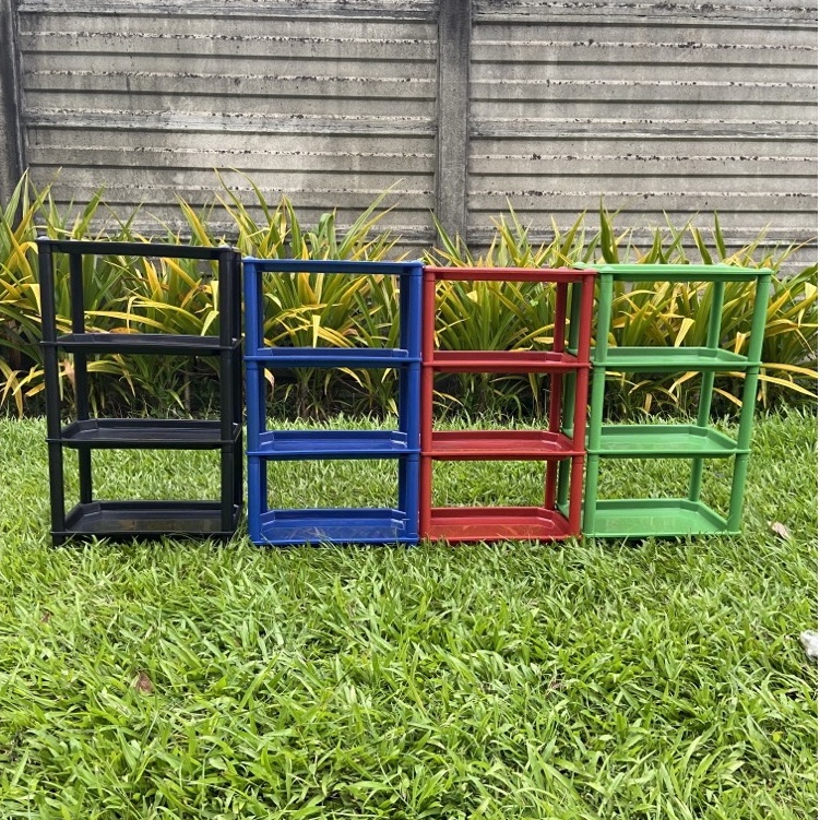 FAMILIFE 3Layer Ractangle Shaped Kitchen and Bathroom Storage Rack/Detachable Plastic Organizer