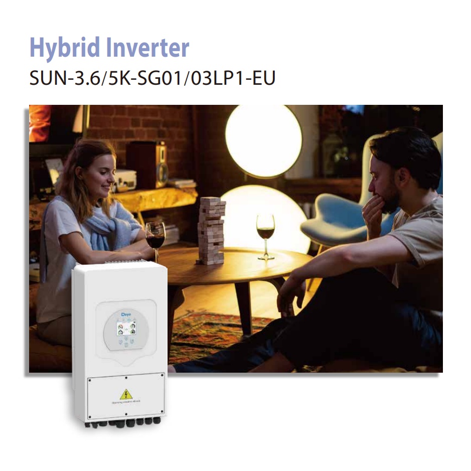 DEYE 5KW Hybrid Ongrid Offgrid 3.6 5.0kW 48V 500V Single Phase MPPT ...