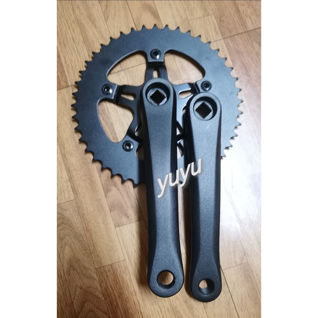 MTB Mountain Bike Single Speed Square Taper Crankset -170mm Cranksets Bicycle Crank Set With 104BCD 32/34/36/38/40/42T Round/Oval Chainring Fit For Ebike/Commuter Bike