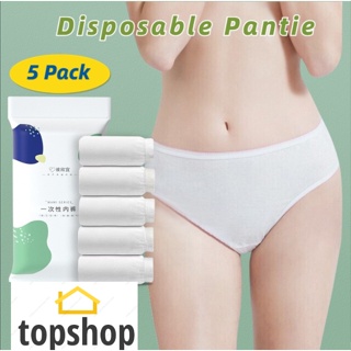 20 Pcs XXL Plus Size Women's Disposable Underwear Cotton Brief