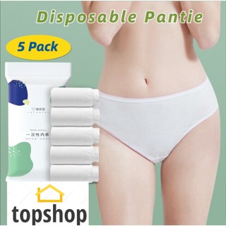 5 pcs Women Disposable Underwear - Panties - non woven panty