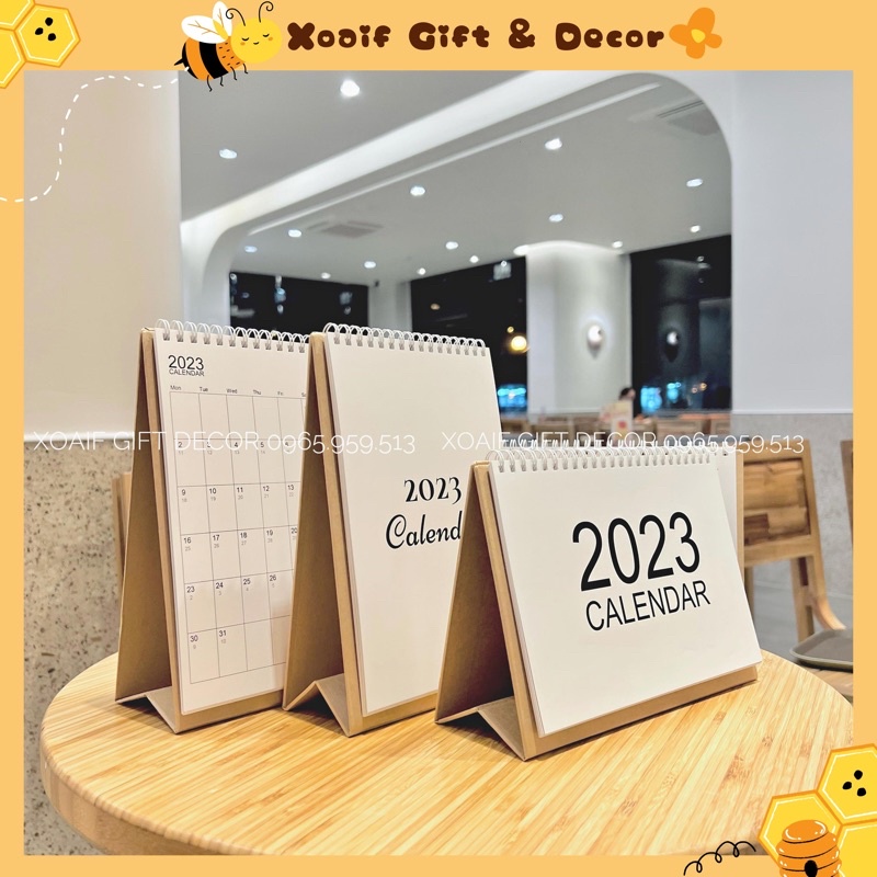 2023 basic Desktop Calendar with note, calendar letter A with negative ...