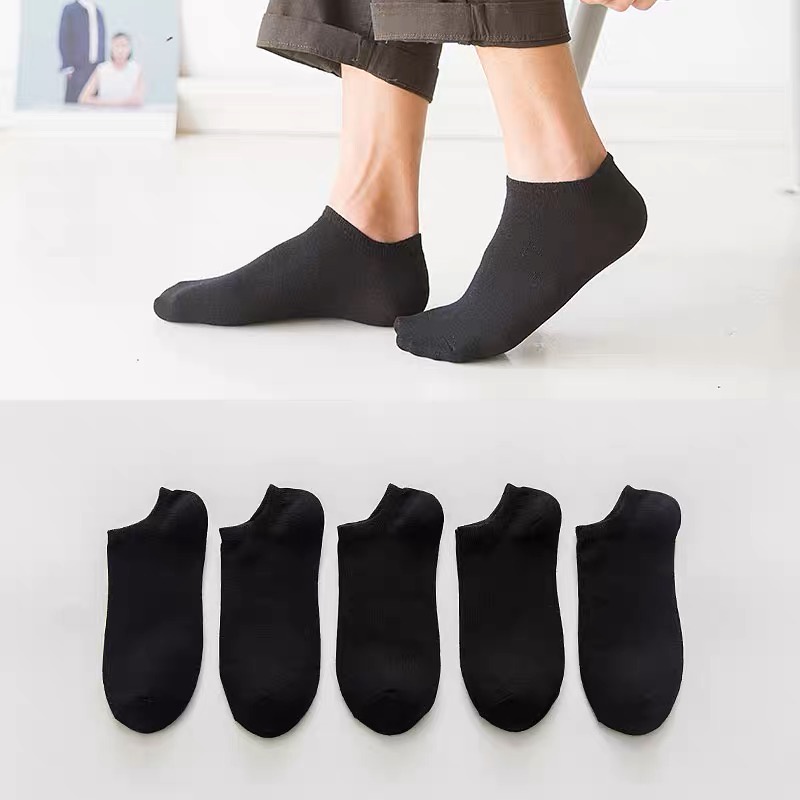 Someday 10 Pairs Unisex Socks Cotton Plain Black/White/Grey Korean ...