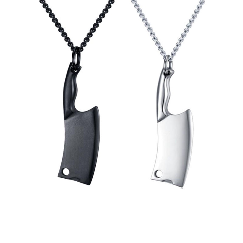 HipHop Chopper Pendant Mini Blade Chef Kitchen Knife Necklace for Men