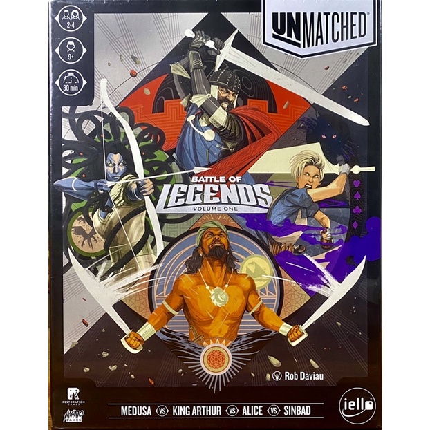 Unmatched: Battle of Legends Volume Um, Jogo de Combate, Jogo de Miniaturas  até 4 jogadores