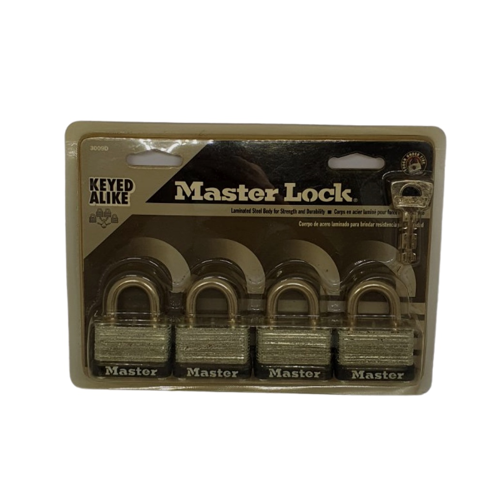Master Lock Keyed Alike Laminated Steel Body for Strength & Durability