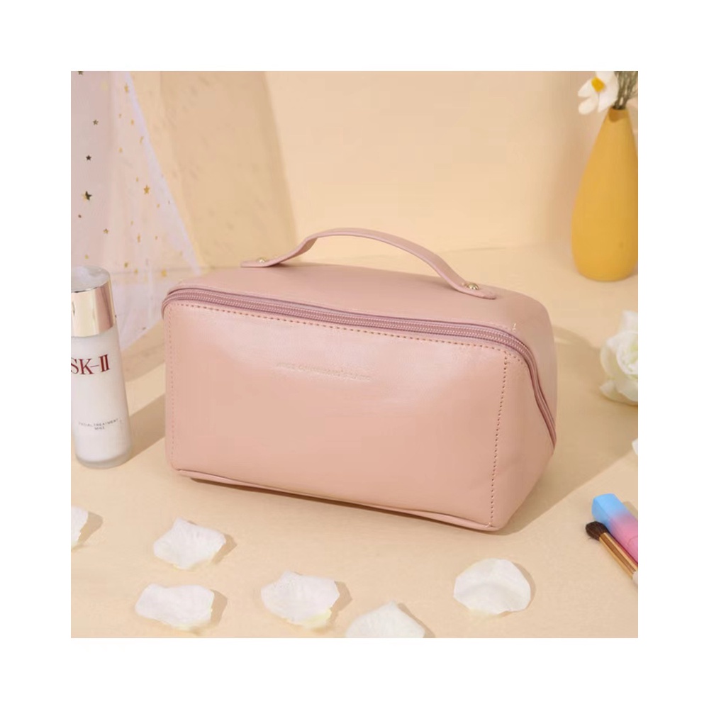 Portable Travel Makeup Pouch Organizer Multifunctional Leather Travel
