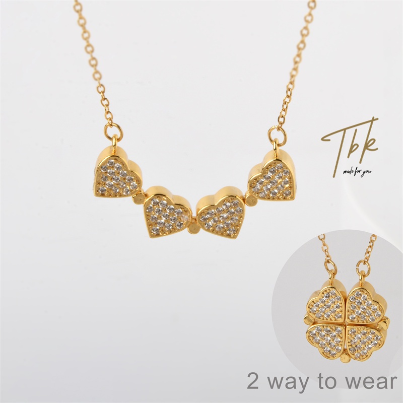 [Value Choice] TBK Twofer 18k Gold Tomomi Pendant Necklace Accessories ...