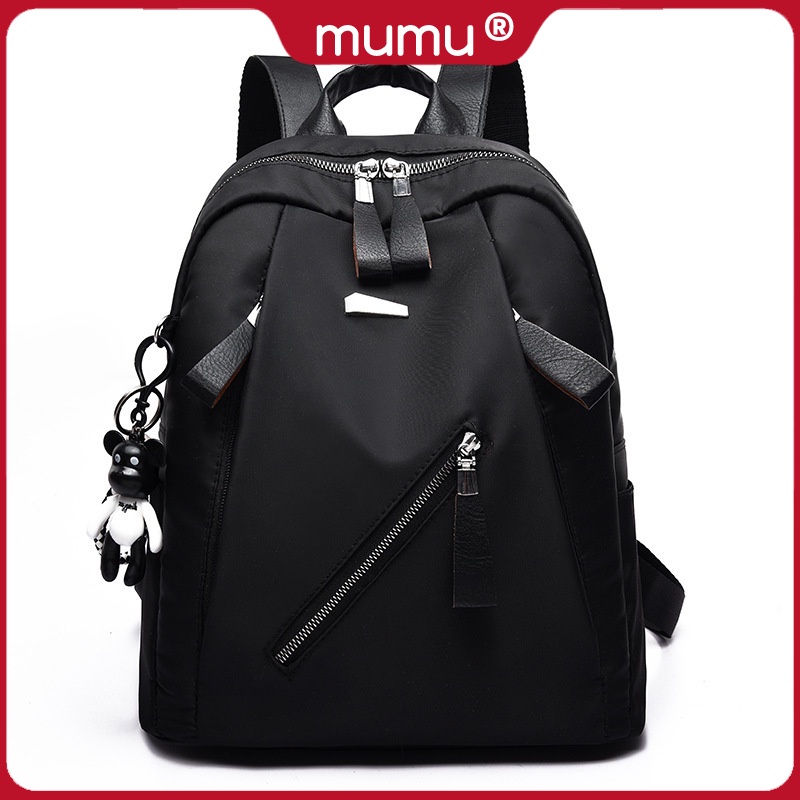 Mumu 6021 Korean Fashion Campus Nylon Bag Backpack Waterproof Bags For ...