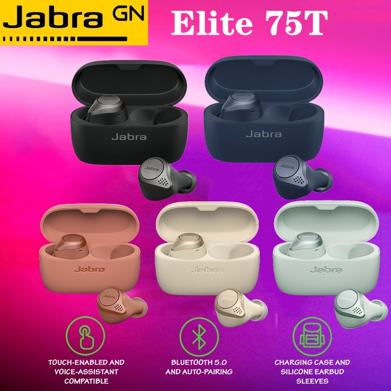 Jabra Elite 75t Wireless Bluetooth Earphones HIFI Stereo