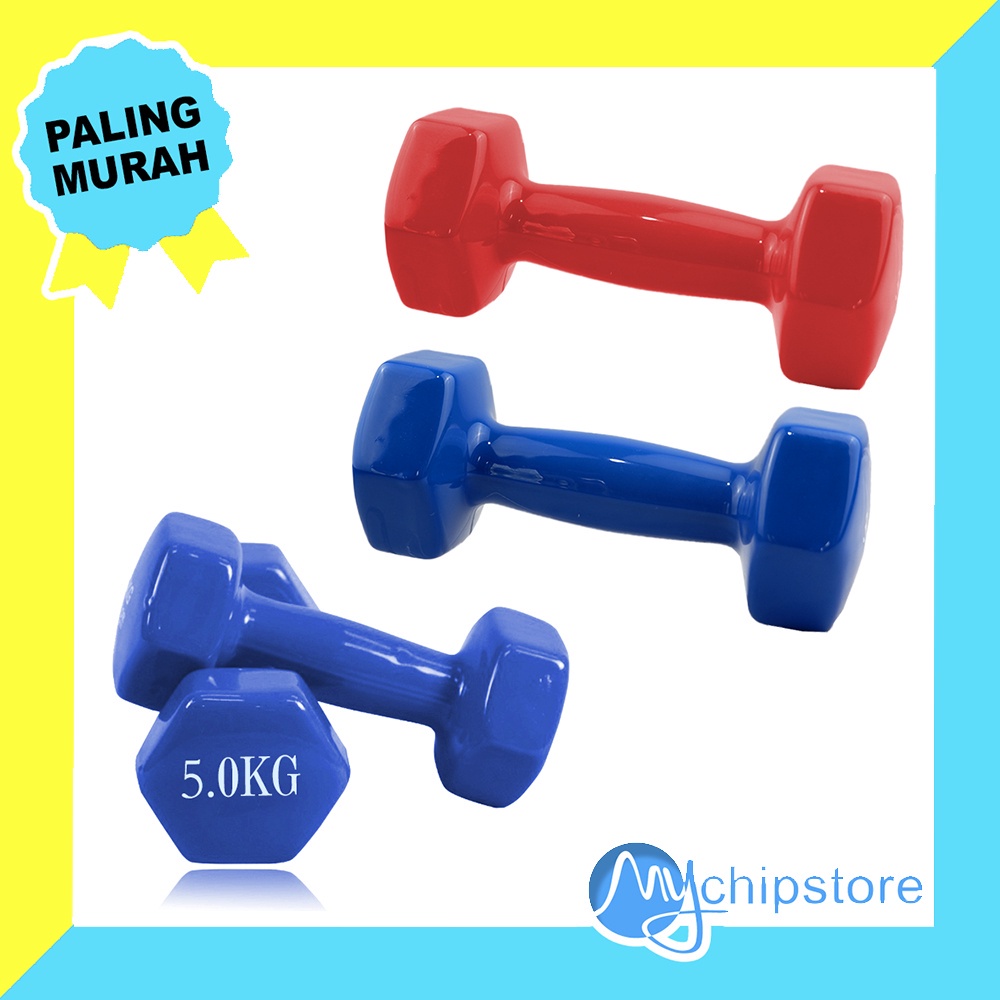 Original 5 kg Vinyl Rubber Burbel Dumbell | Shopee Philippines