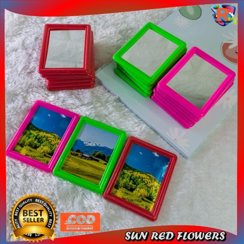 (SRF) Mini Mirror Square Glass Pocket Mirror Mini Box Makeup Mirror ...