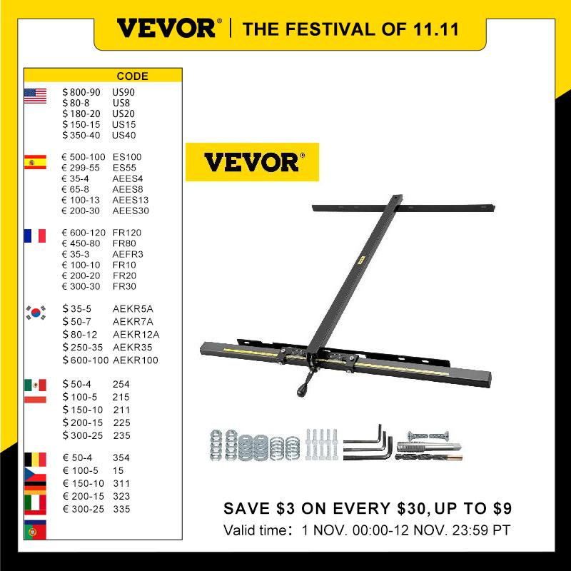 Vevor Table Saw Fence And Rail System 37in 57in Guiding Rule Metric