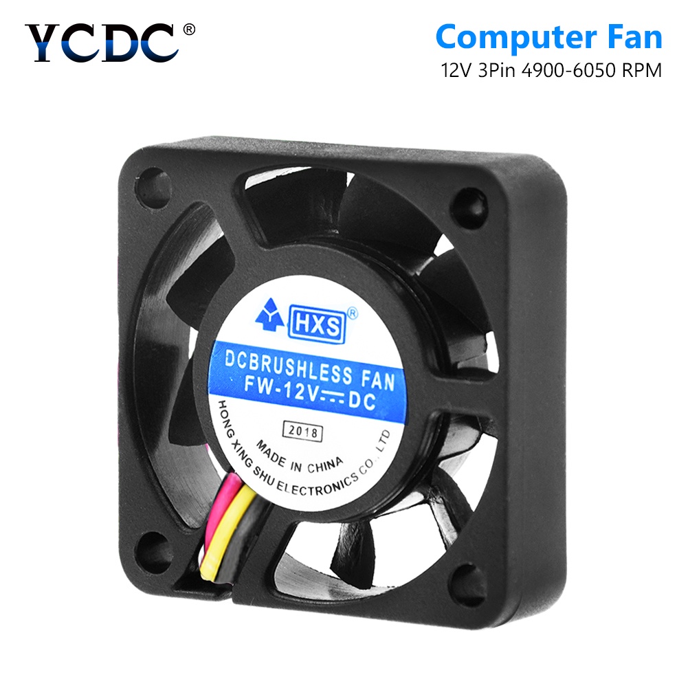 10Pcs 12V Mini Computer Fan 40mm x 10mm DC Brushless 2 pin 3 pin Cooling Radiator Ventilador CPU