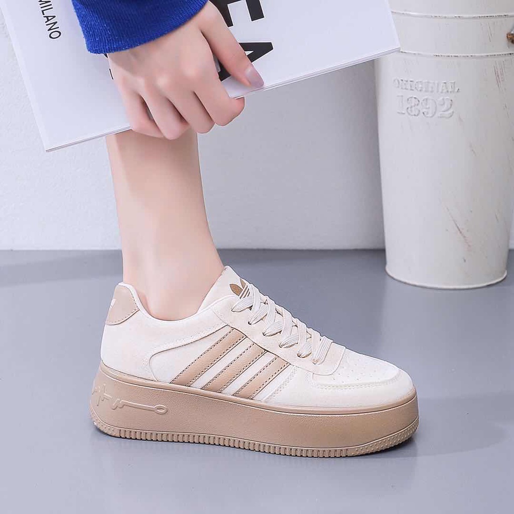ADI Fashion Suede Upper Rubber Sole Low Cut Sneakers For Women Shopee Philippines