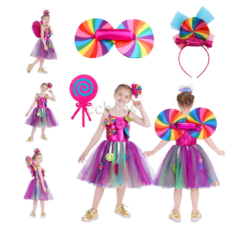 Candy Princess Dress for Girl Lollipop Birthday Theme Party Costumes ...