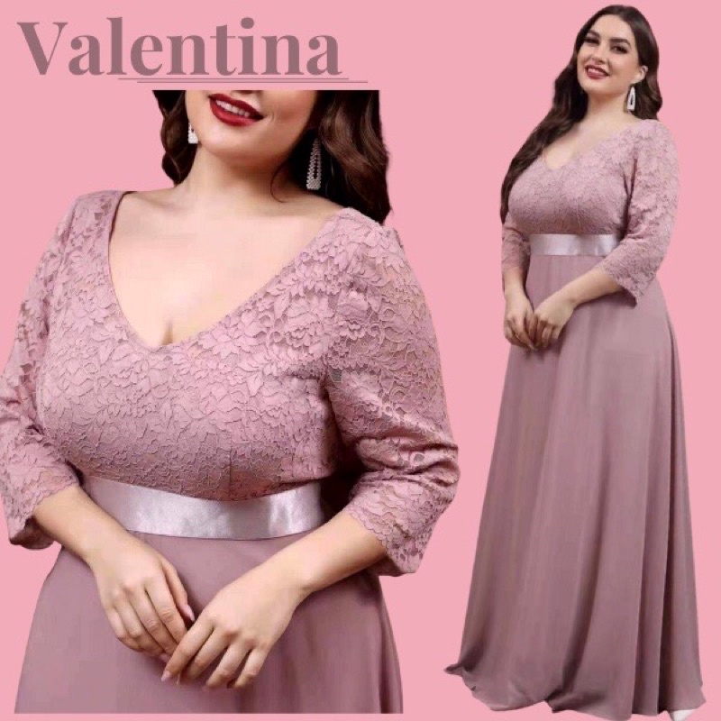 sachin and babi light blue dress Dusty Pink Sequined V-Neck Cutout Mother of the Bride Dress – Dreamdressy main image 1