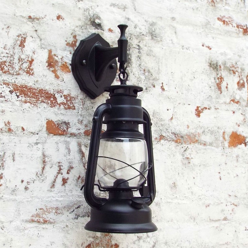 Retro E27 Classic Kerosene Lamp Wall Light Vintage Kerosene Lamps Light