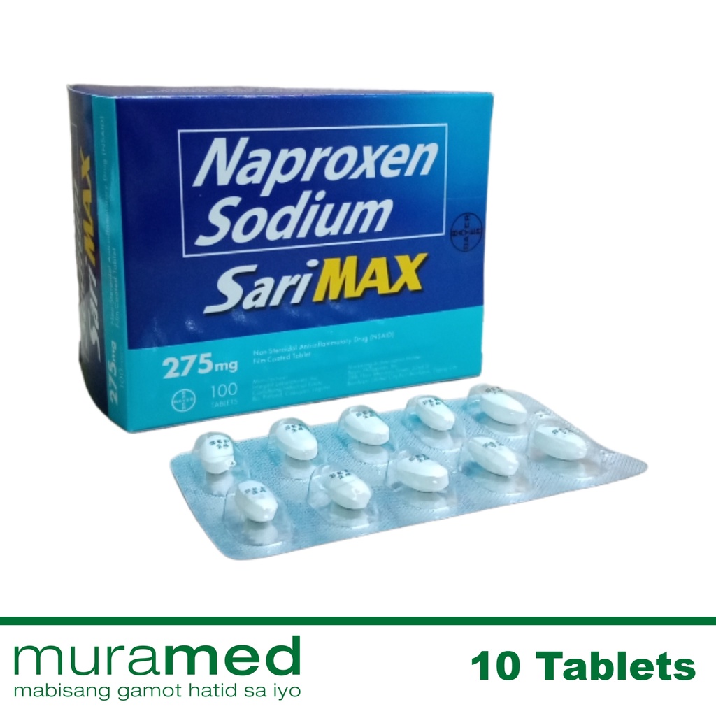 Sarimax Naproxen 275 mg Tablet 10's Shopee Philippines