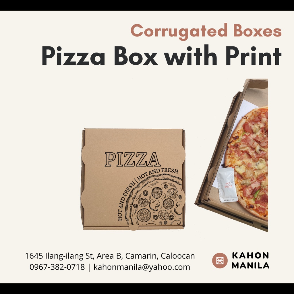 PIZZA BOX PH - PIZZA BOX GENERIC DESIGNS Description: Corrugated