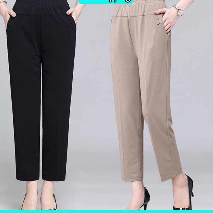 Plus Size M-3XL Long Harem Pants for Women High Waist Korean Style ...