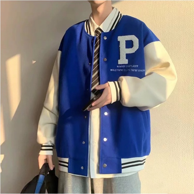 New Letter American Vintage Stitched Baseball Jersey Jacket For Men And Women Plus Plush Hip Hop Loose Couple Jacket Shopee Philippines