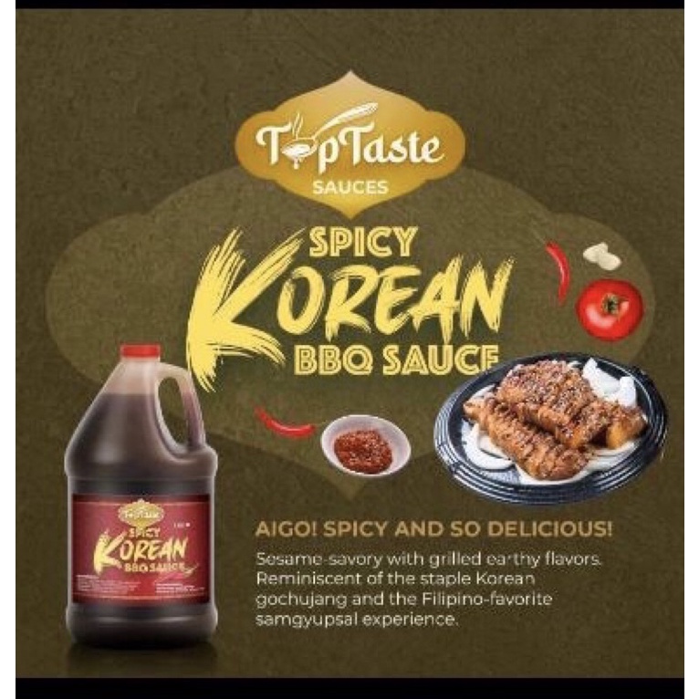 Spicy Korean BBQ Sauce 1 gallon Top Taste Shopee Philippines