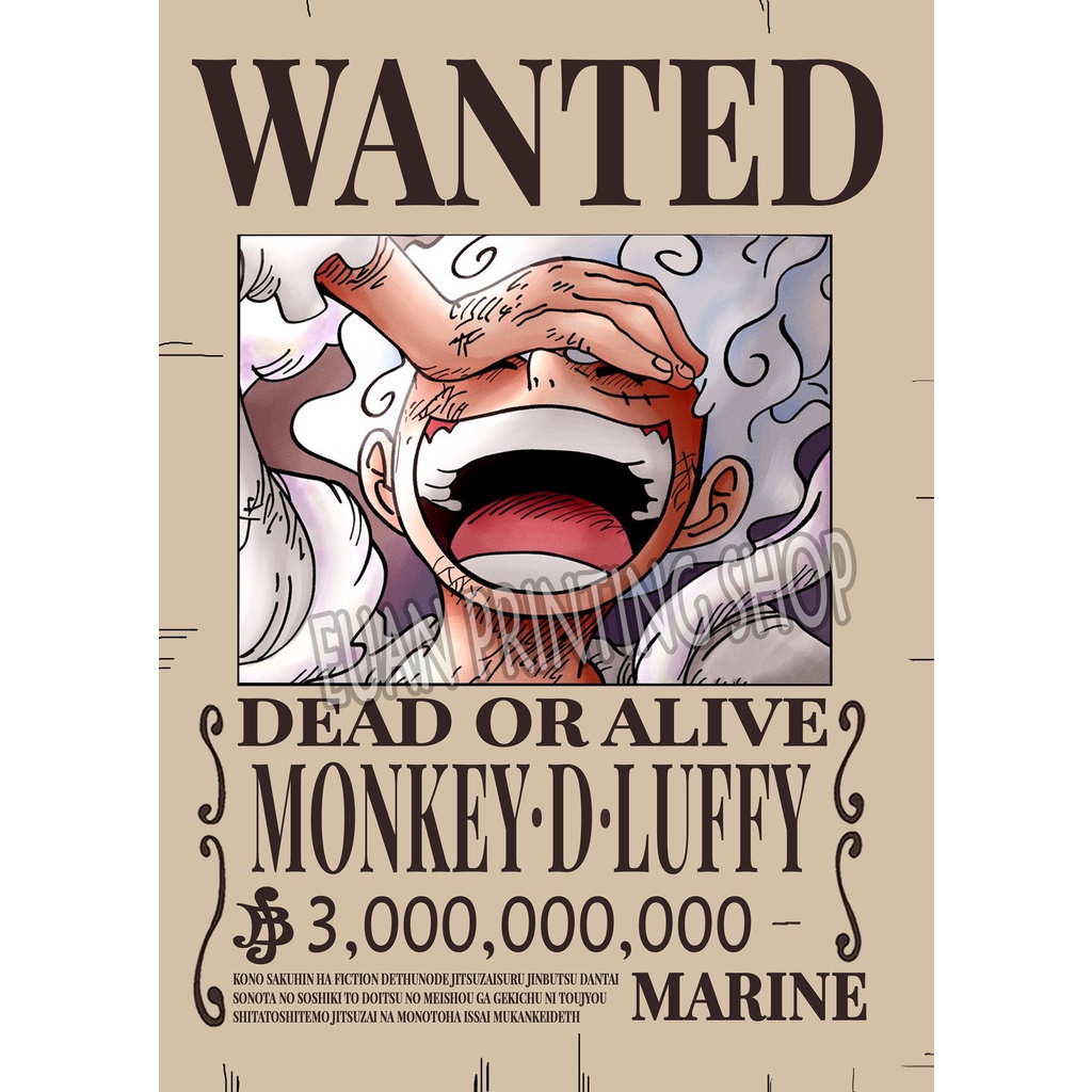 ONE PIECE HD ALL NEW BOUNTIES WANTED POSTERS 21cm x 29.7cm | Shopee ...