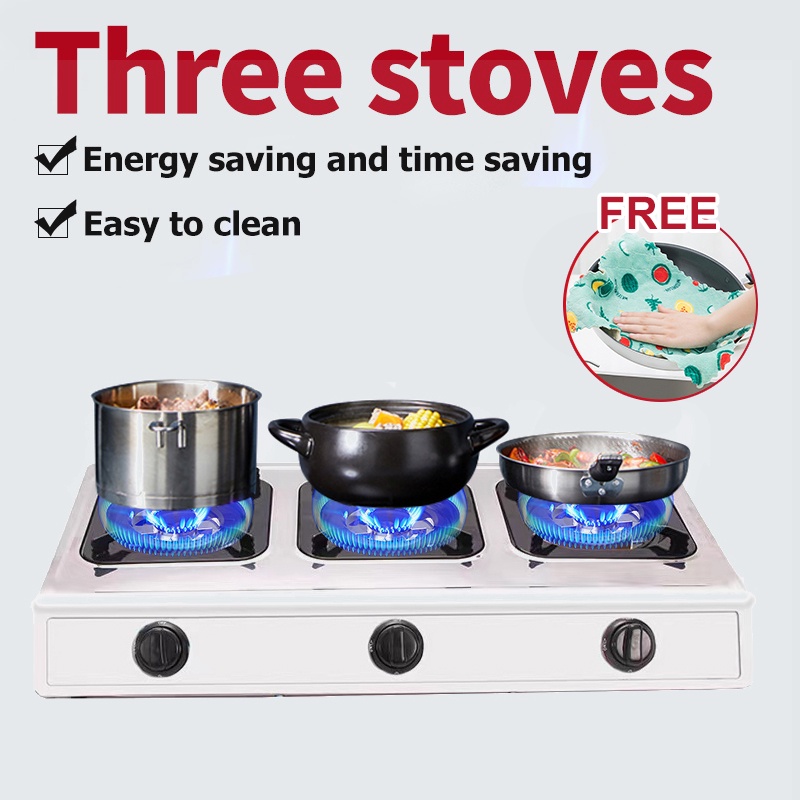 3 Burners Gas Stove Gas Range Stainless Steel 2 Burners Gas Stove