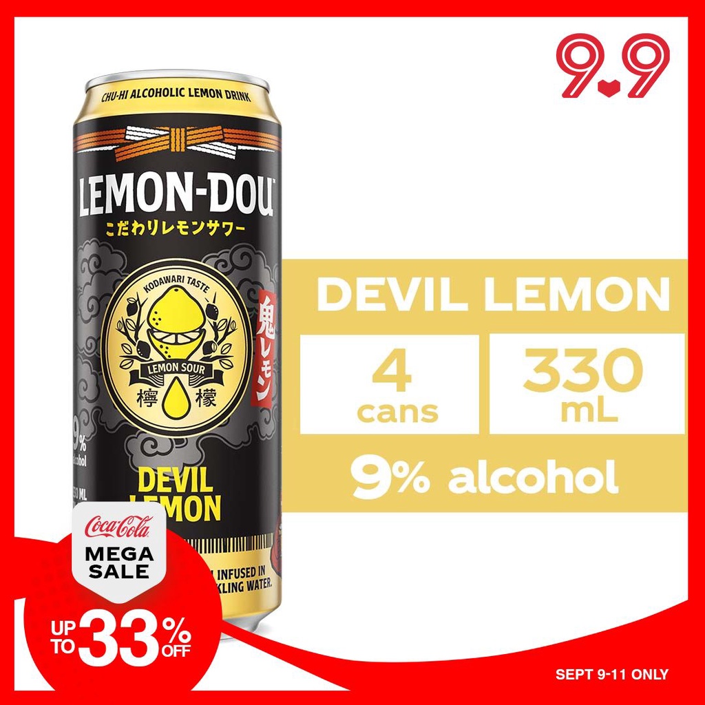 Lemon-Dou Devil Lemon 330 mL Chu-hi Pack of 4 Cans | Shopee Philippines