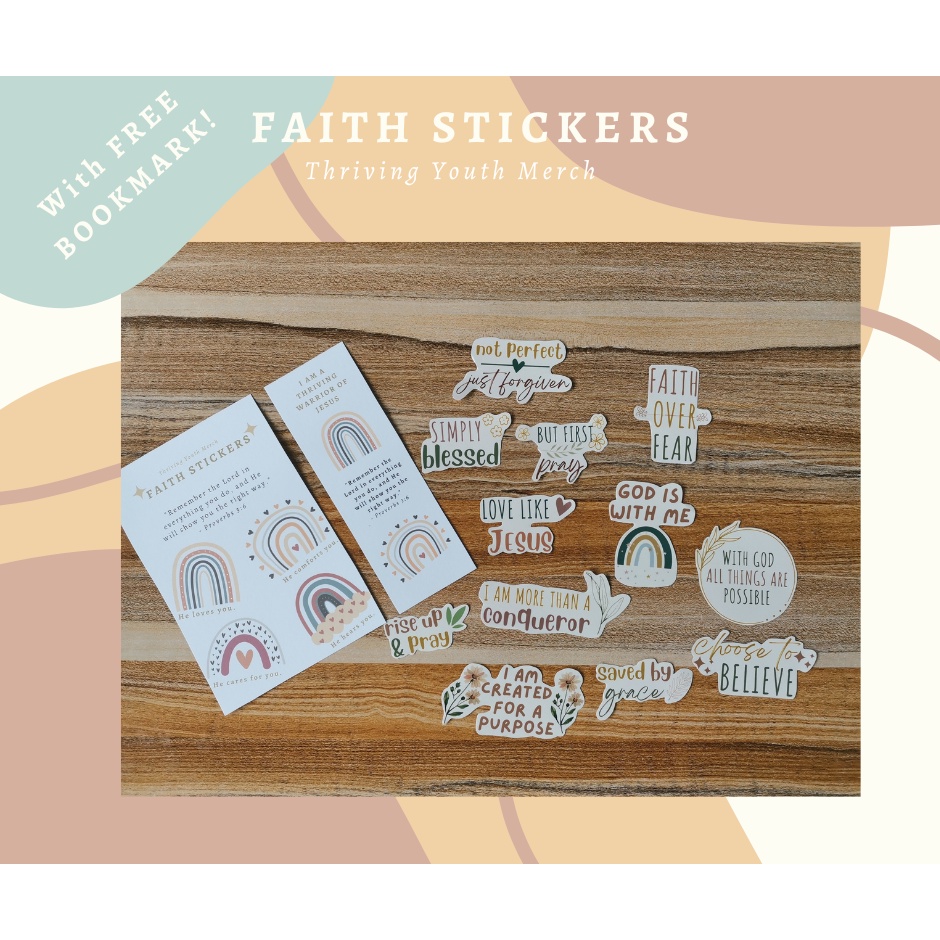 FAITH Bible Stickers Collection (12 pcs/set) for Journaling with FREE ...