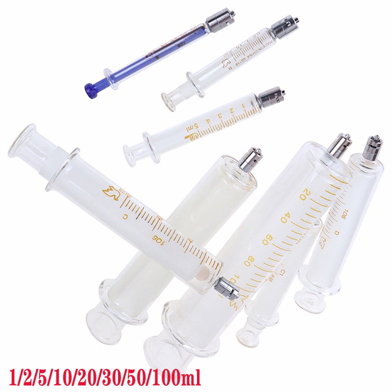utility Glass Syringe Luer Lock Syringe Borosilicate Glass