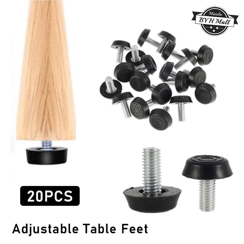 20PCS Adjustable Table Chair Feet M8 Screws Adjustable Furniture Feet Leg Furniture Levelers