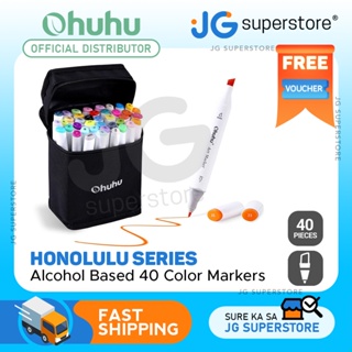 Ohuhu Brush & Chisel 72 Colors Dual Tips Alcohol Art Markers Y30-80401