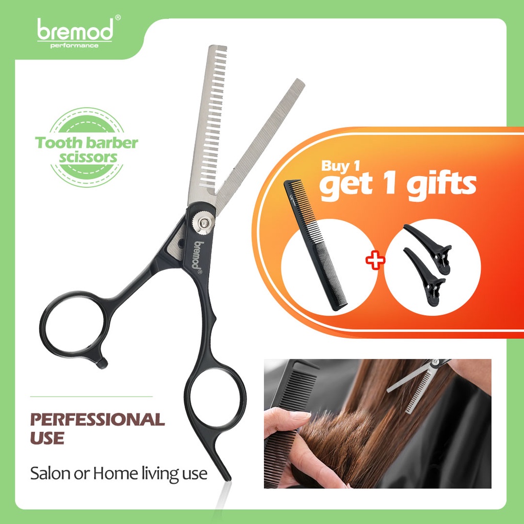 Bremod Hair Scissor Thinning Professional Japan Barber tooth scissors ...