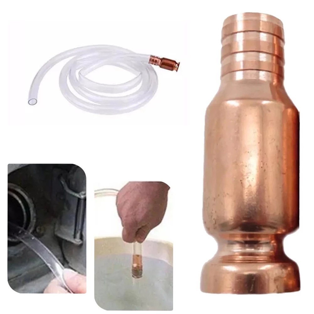 Red Copper Siphon Refueling Gas Siphon Pump Gasoline Fuel Water Shaker