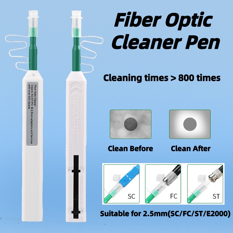 2.5mm Fiber Optic Cleaner One-Click SC/FC/ST Fiber Optic Cleaning Tools ...