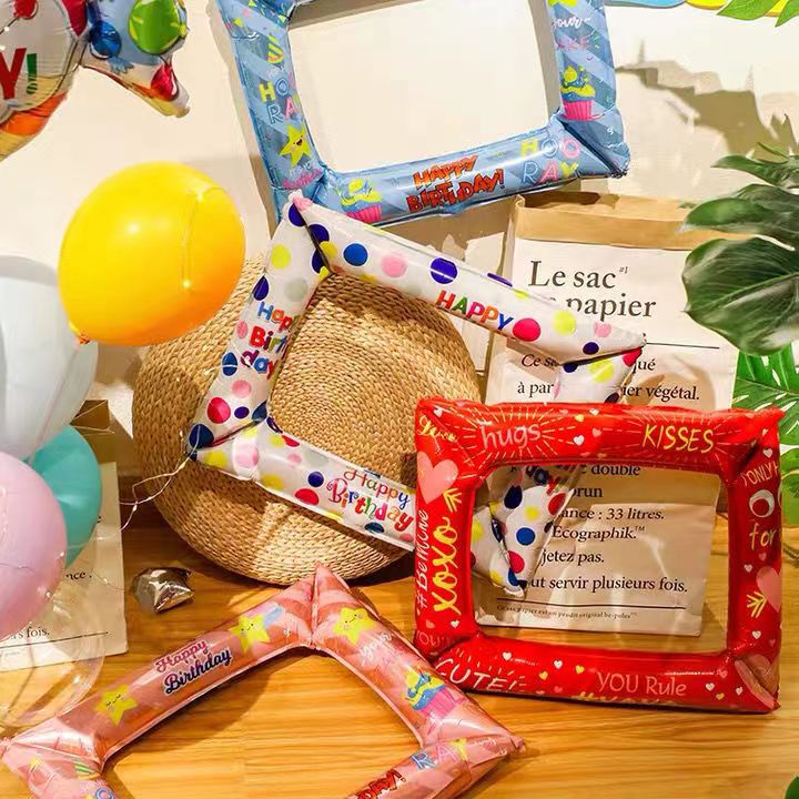 Happy Birthday Photo Frame Balloon Foil Balloon Children'S Inflatable ...