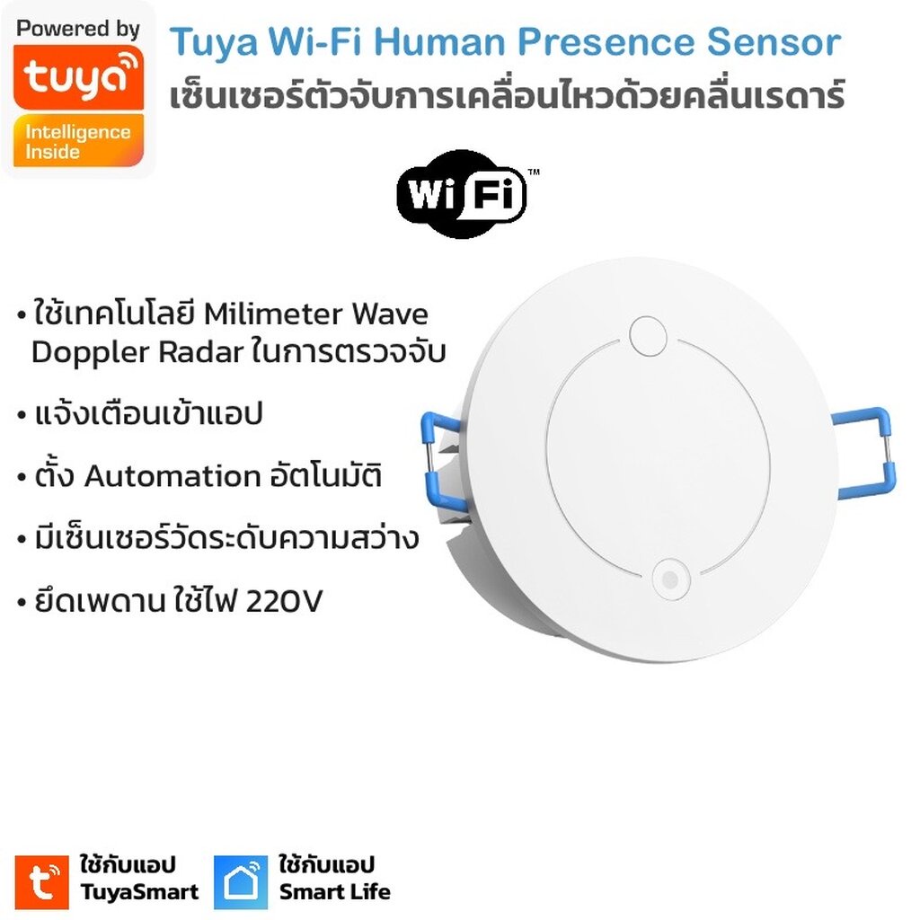 Tuya Wi-Fi Motion Sensor With Radar Technology With Light Level ...