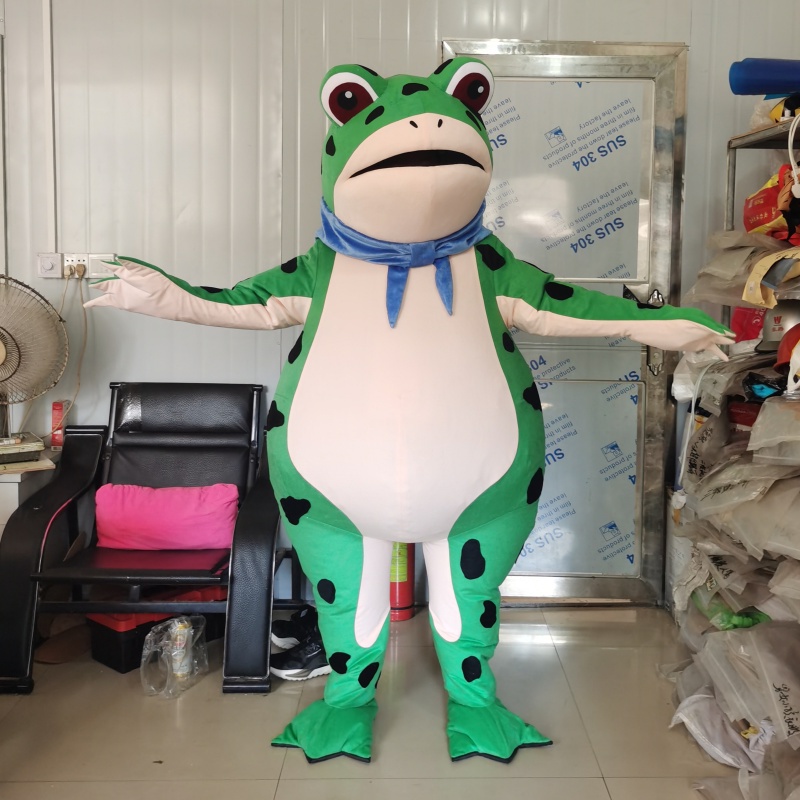 Inflatable Frog Cartoon Doll Costume People Wear Doll Toad Plush Hood ...