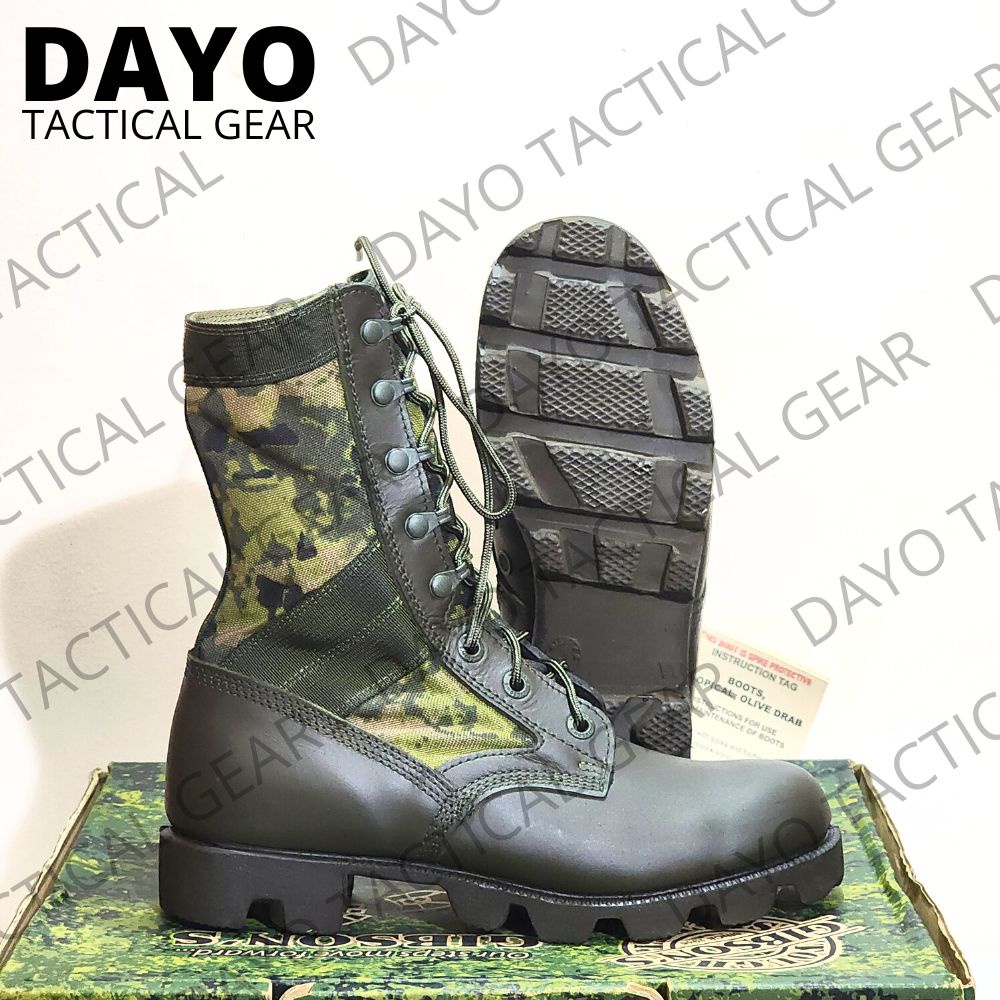 GIBSON S TROPICAL COMBAT BOOTS LEATHER X CORDURA FABRIC Shopee Philippines