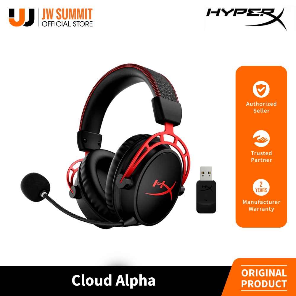 HyperX Cloud Alpha DTS Headphone:X Spatial Audio Wireless Gaming ...