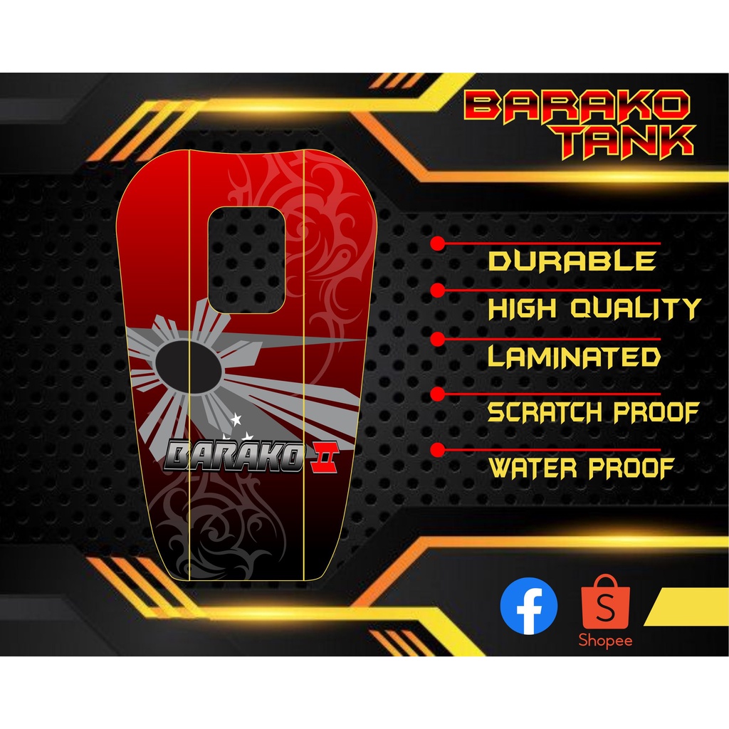 Kawasaki Barako II 175 Top Tank sticker decals Waterproof and ...