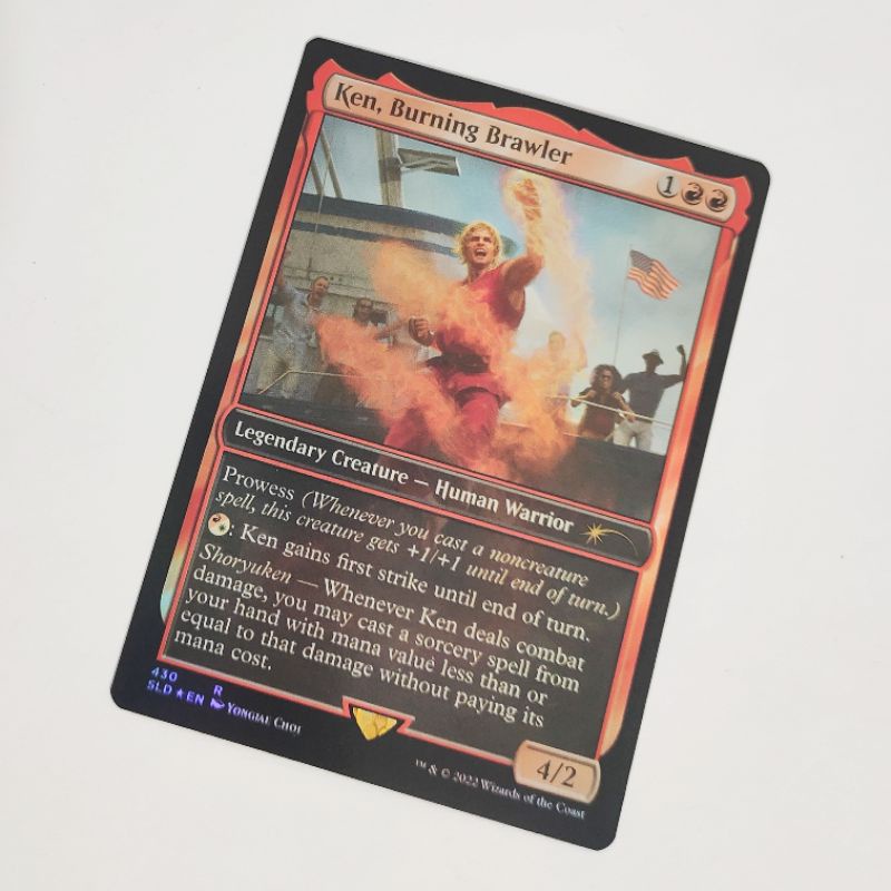 マジック：ザ・ギャザリング 2022 Magic: The Gathering Ken, Burning 2022 MTG SECRET LAIR DROP FOIL #430 KEN, BURNING BRAWLER PSA