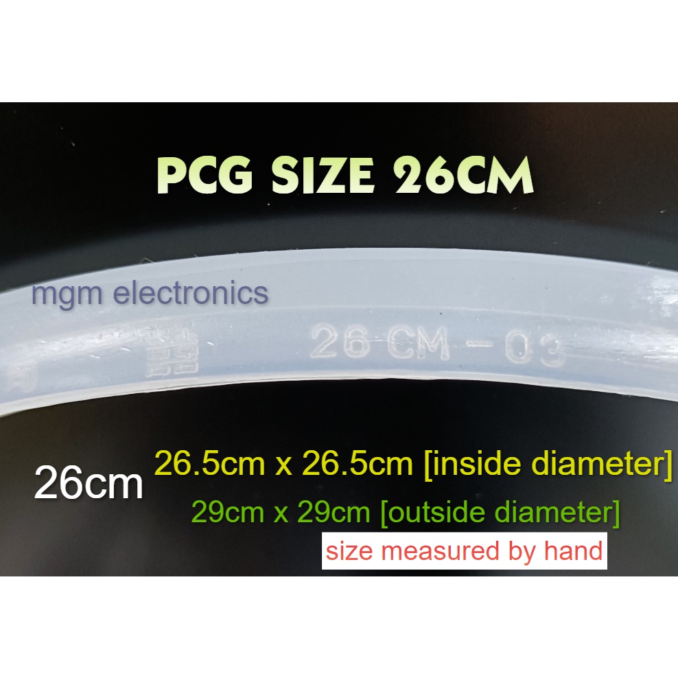 Pressure Cooker Rubber Seal Gasket sizes 18, 20, 22, 24, 26, 28, 30, 32