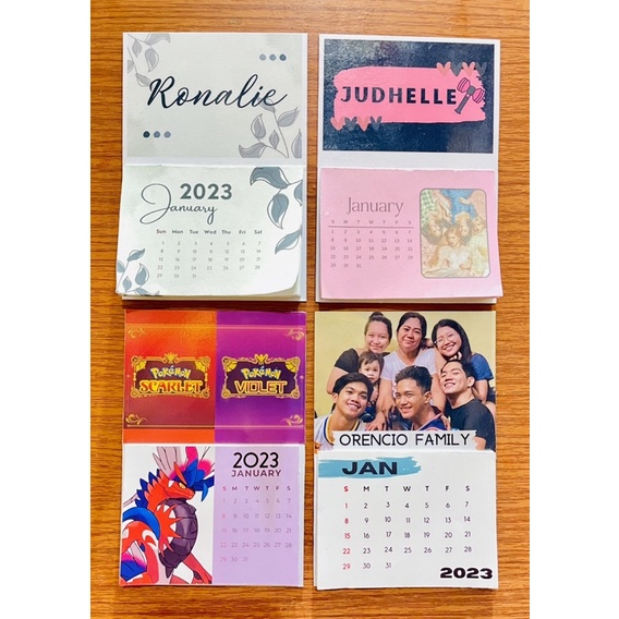 PERSONALIZED MINI CALENDAR Shopee Philippines