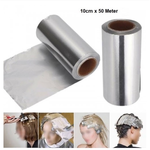 Aluminum Foil Hair Highlight Paper / Hair Color 50m x 10cm Shopee