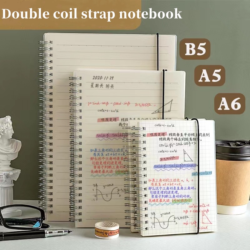 A6 A5 B5 Double Spring Notebook Refillable notebook College notebook