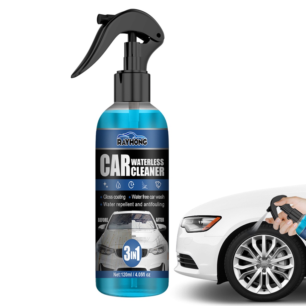 Waterless Car Wash 120ml Waterless Car Wash Spray Easy To Apply 3 In 1